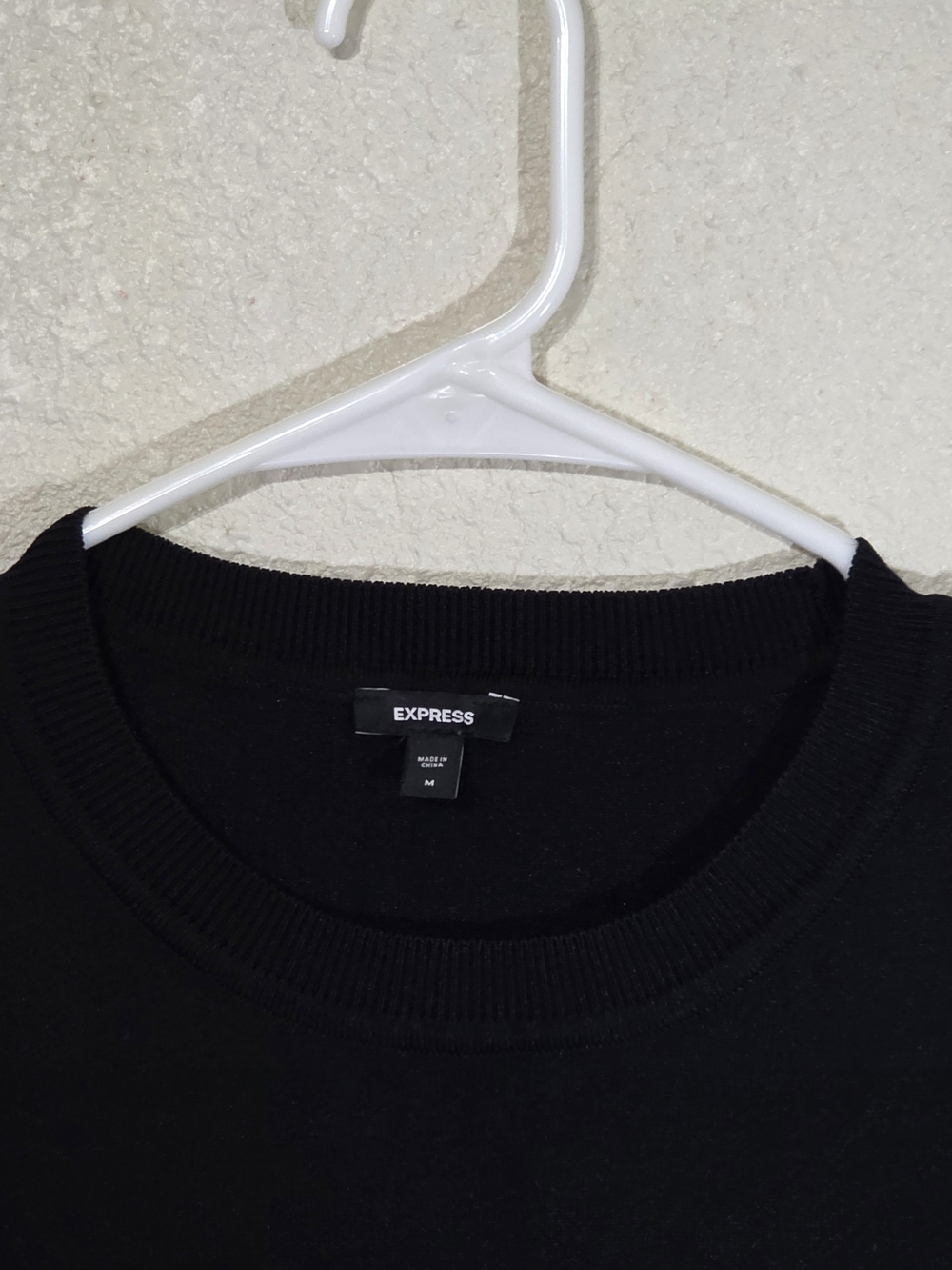 Express Women's Black and White Striped Long Sleeve Crewneck - Picture 5 of 7